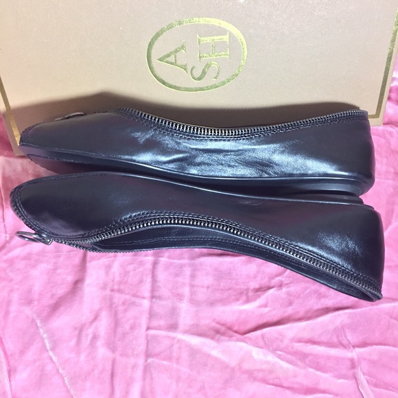 ASH ITALIA Ballet Flats w Zip Detail + Box & Bag - Picture 6 of 7